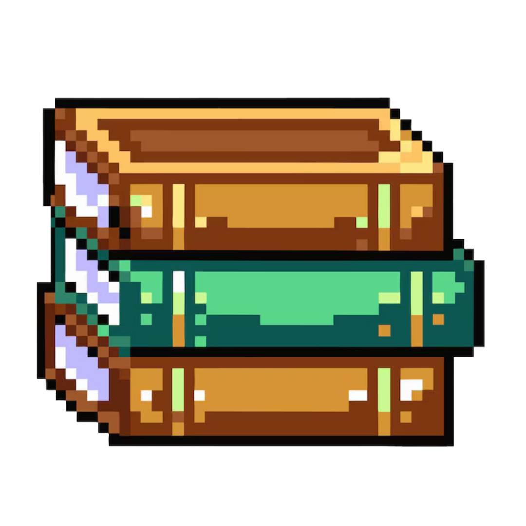 Stack of study books